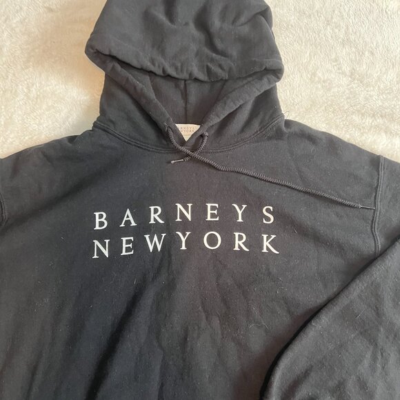 Authentic Barney's New York Black Hoodie Hooded Sweatshirt Size Small - Picture 7 of 10